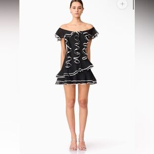 NWT Elliat Melissa Tiered Mini Cocktail Dress Large, XSmall